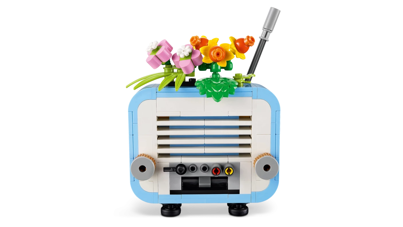 Platenspeler met bloemen