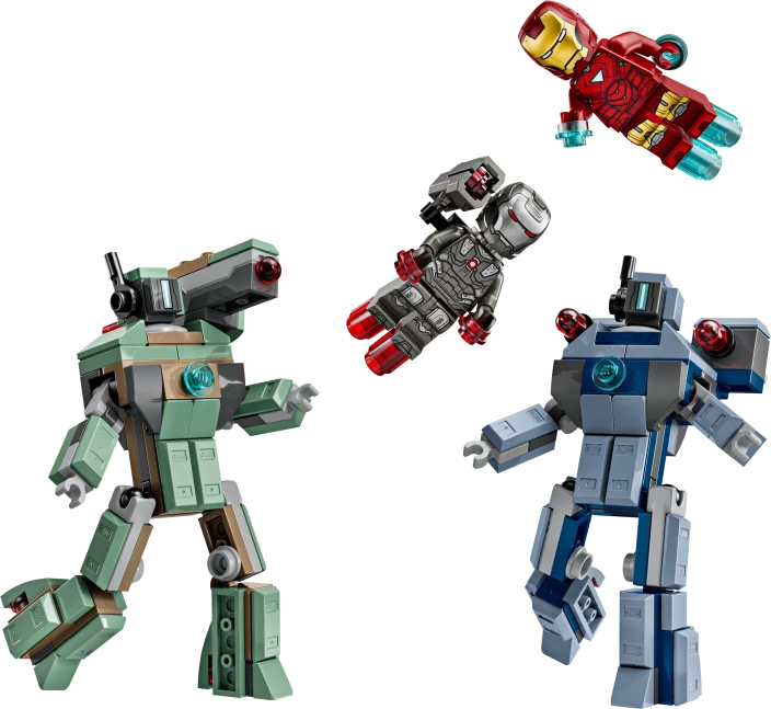 Iron Man en War Machine vs. Hammer Drones