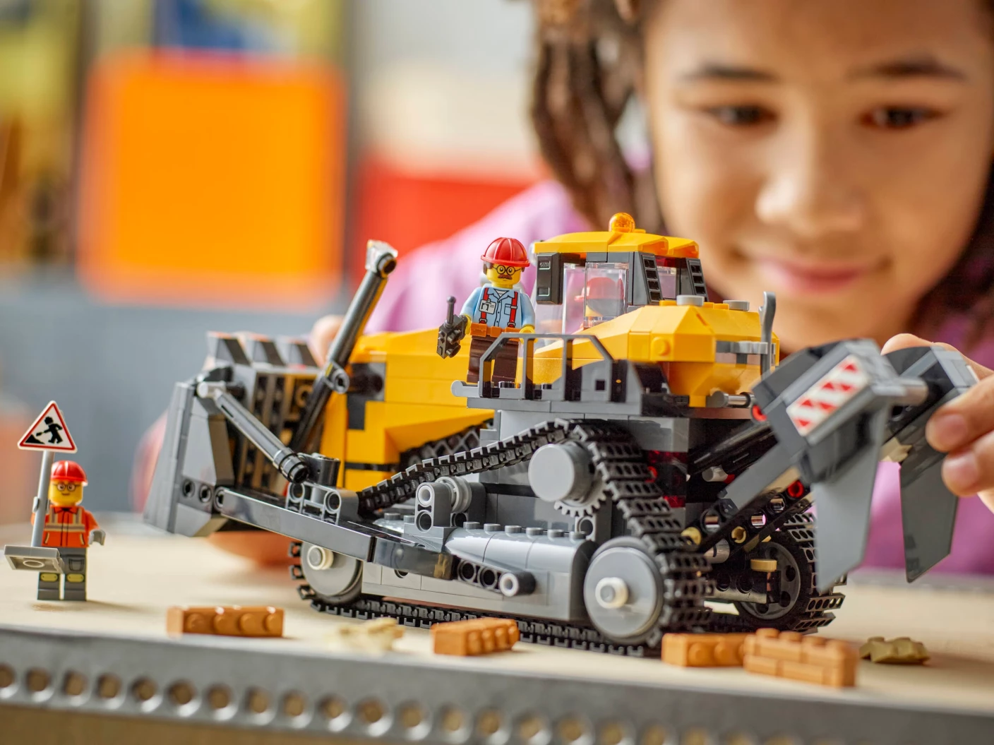 Gele bulldozer