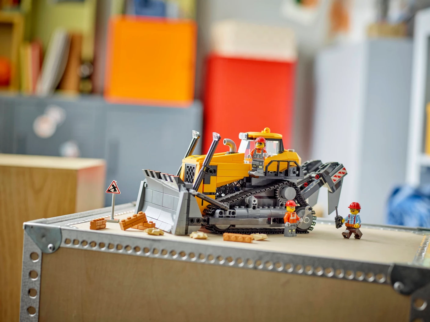 Gele bulldozer