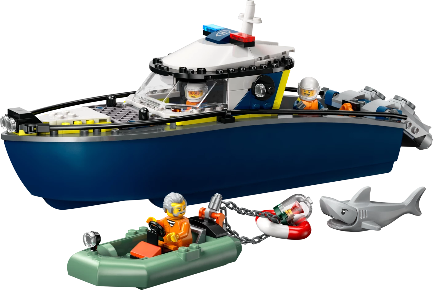 Achtervolging met politieboot