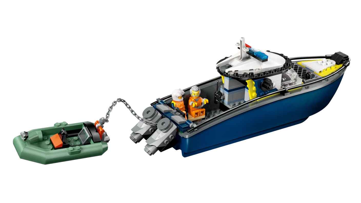 Achtervolging met politieboot