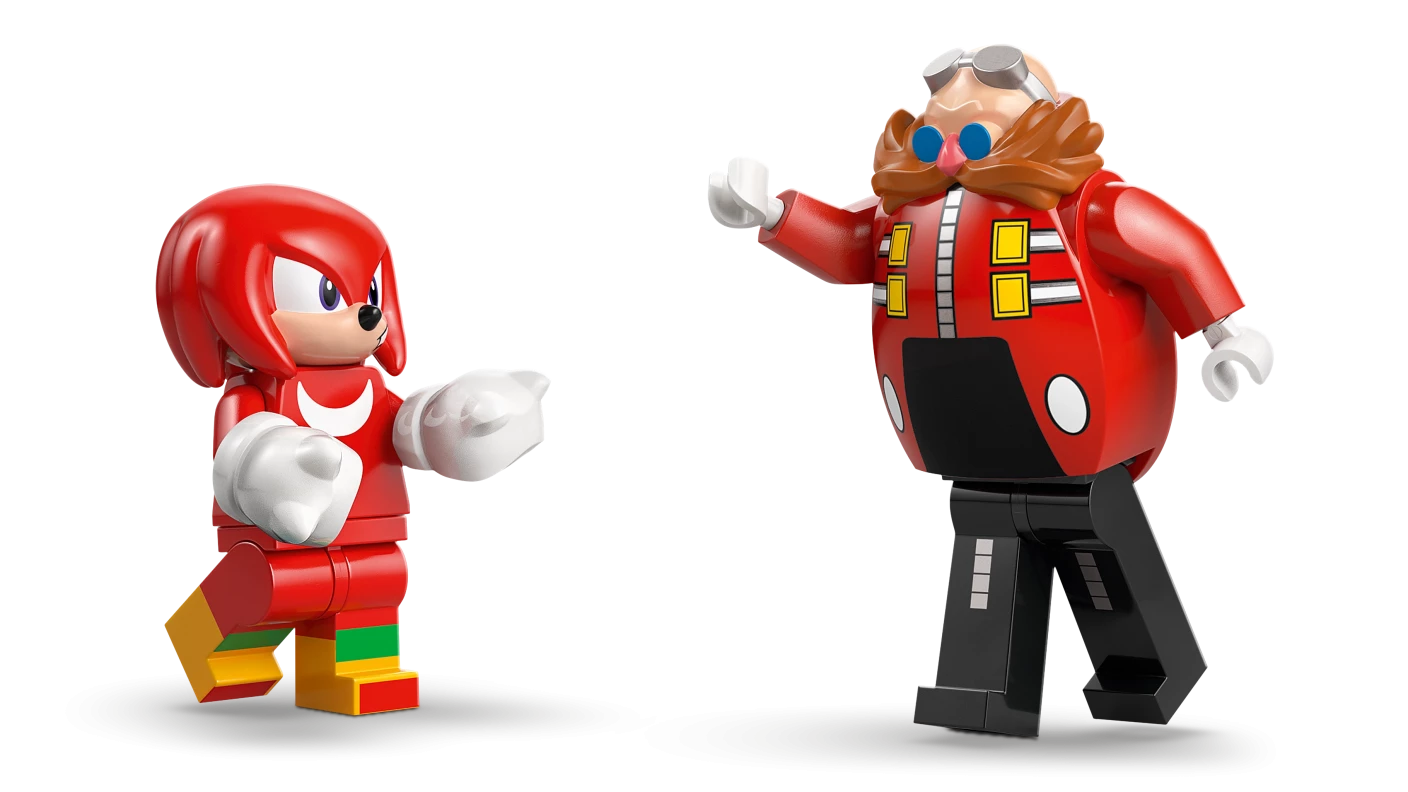 Knuckles vs. Dr. Eggman Egg Crusher mecha
