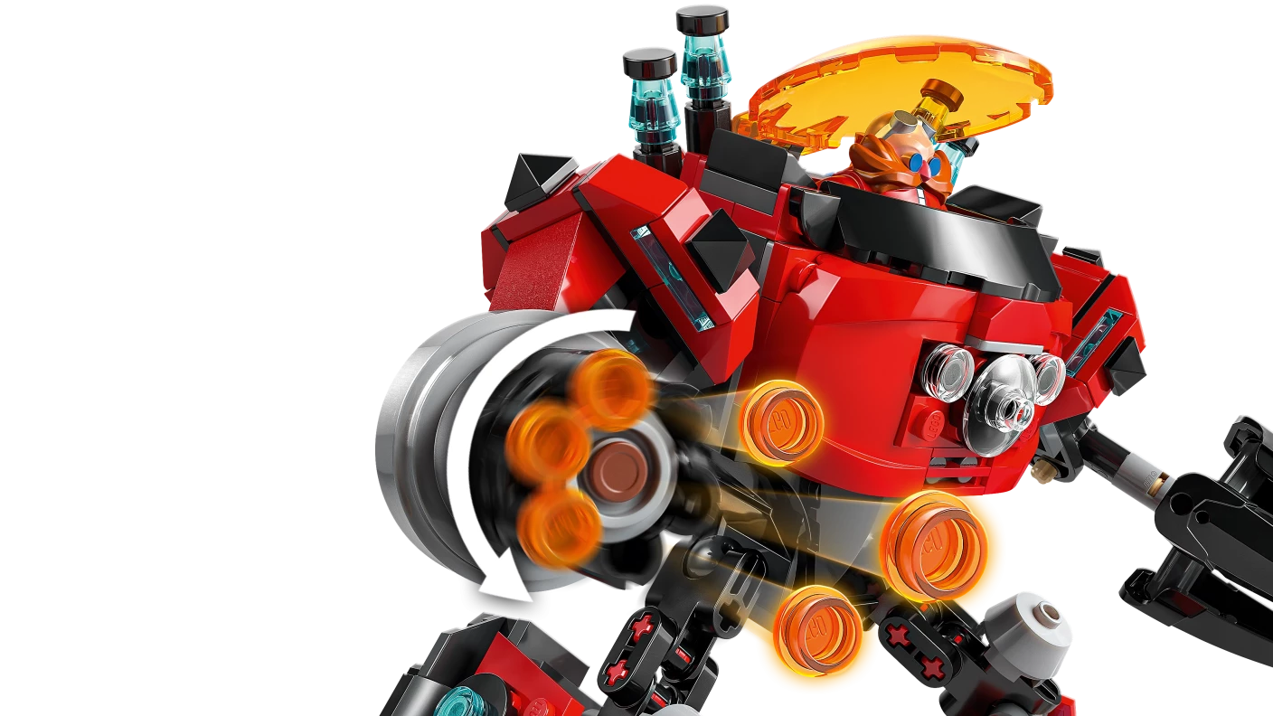 Knuckles vs. Dr. Eggman Egg Crusher mecha