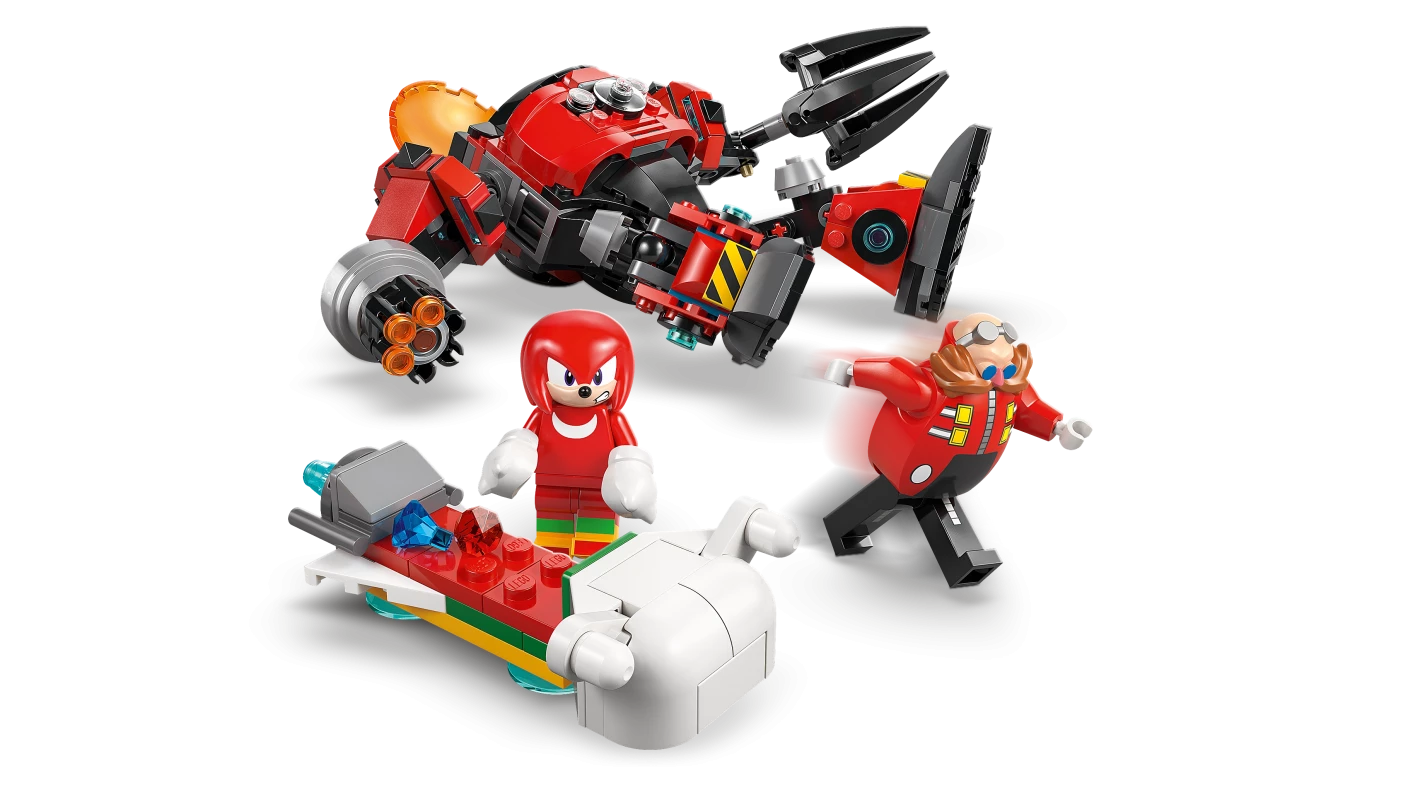 Knuckles vs. Dr. Eggman Egg Crusher mecha