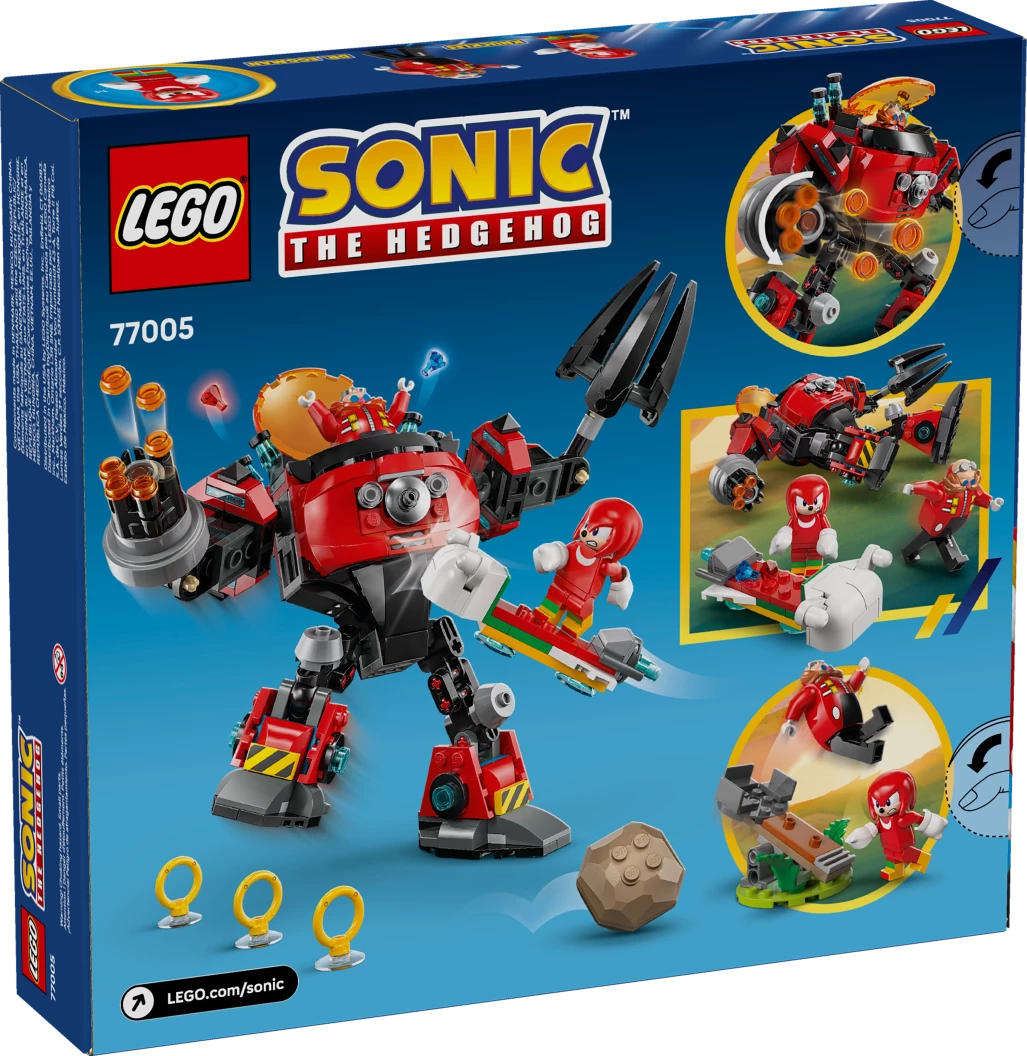 Knuckles vs. Dr. Eggman Egg Crusher mecha