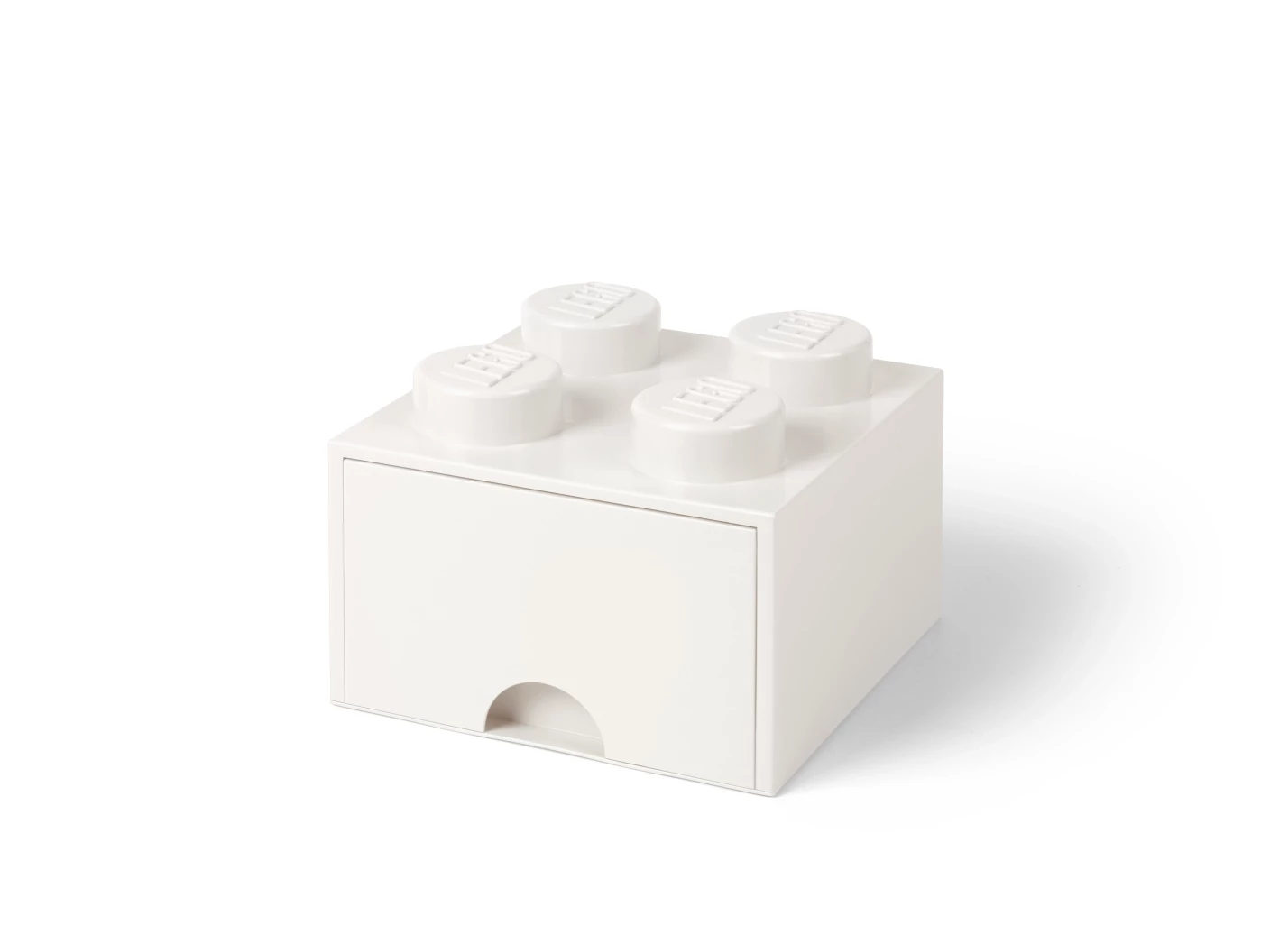 Opbergsteen met 4 noppen en 1 lade – wit