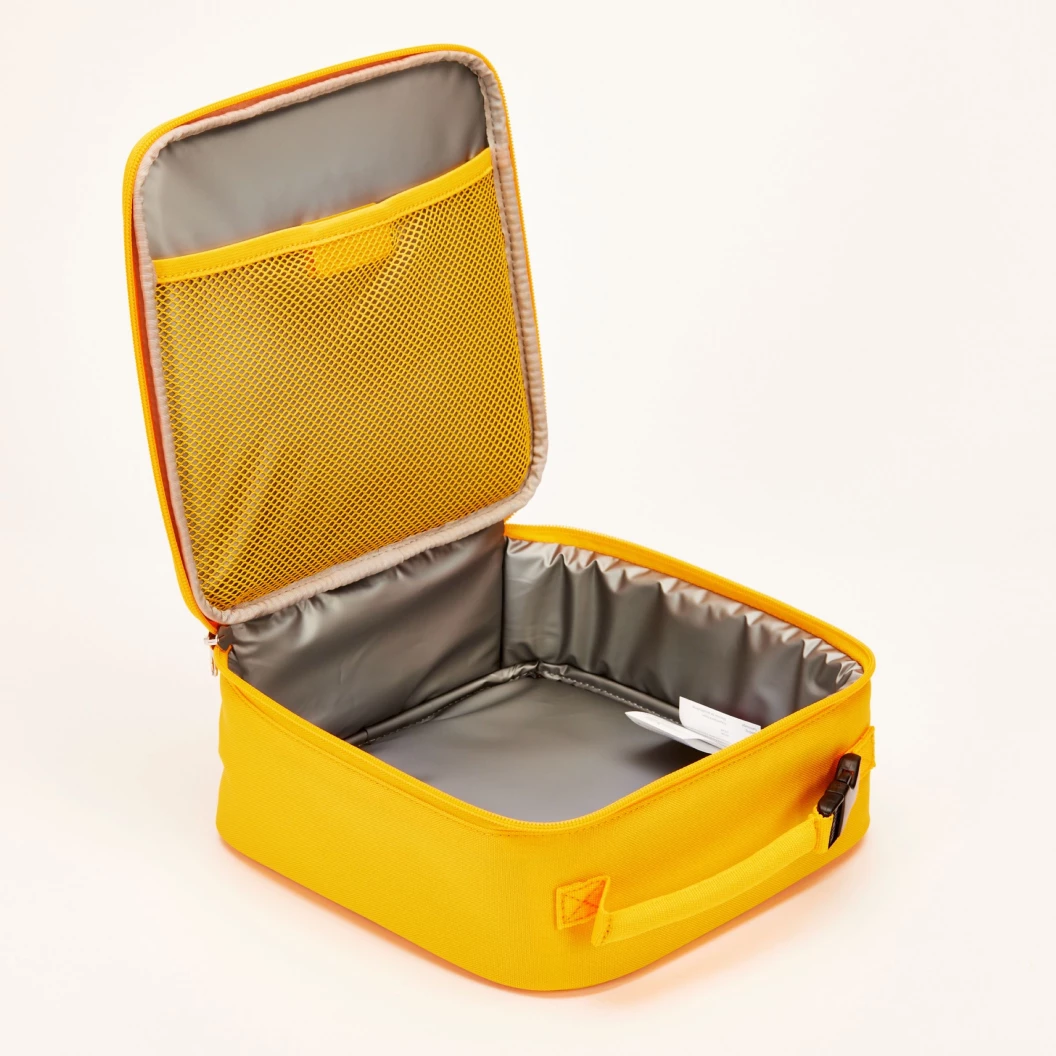 Lunchtas in de vorm van een steen - vurig oranje