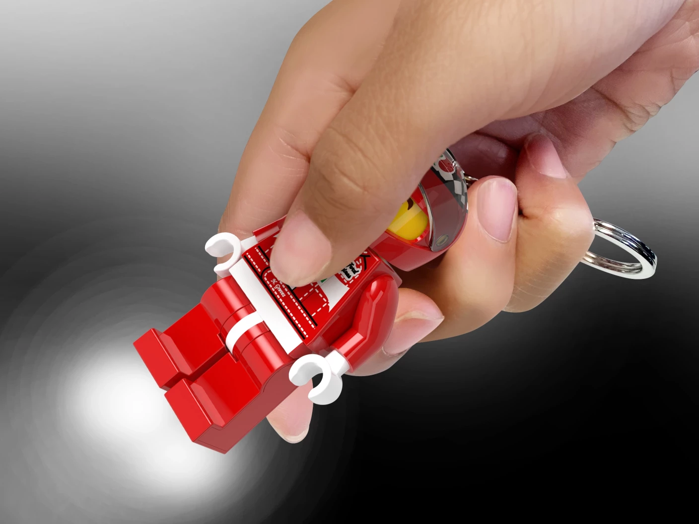 Racewagencoureur sleutellampje