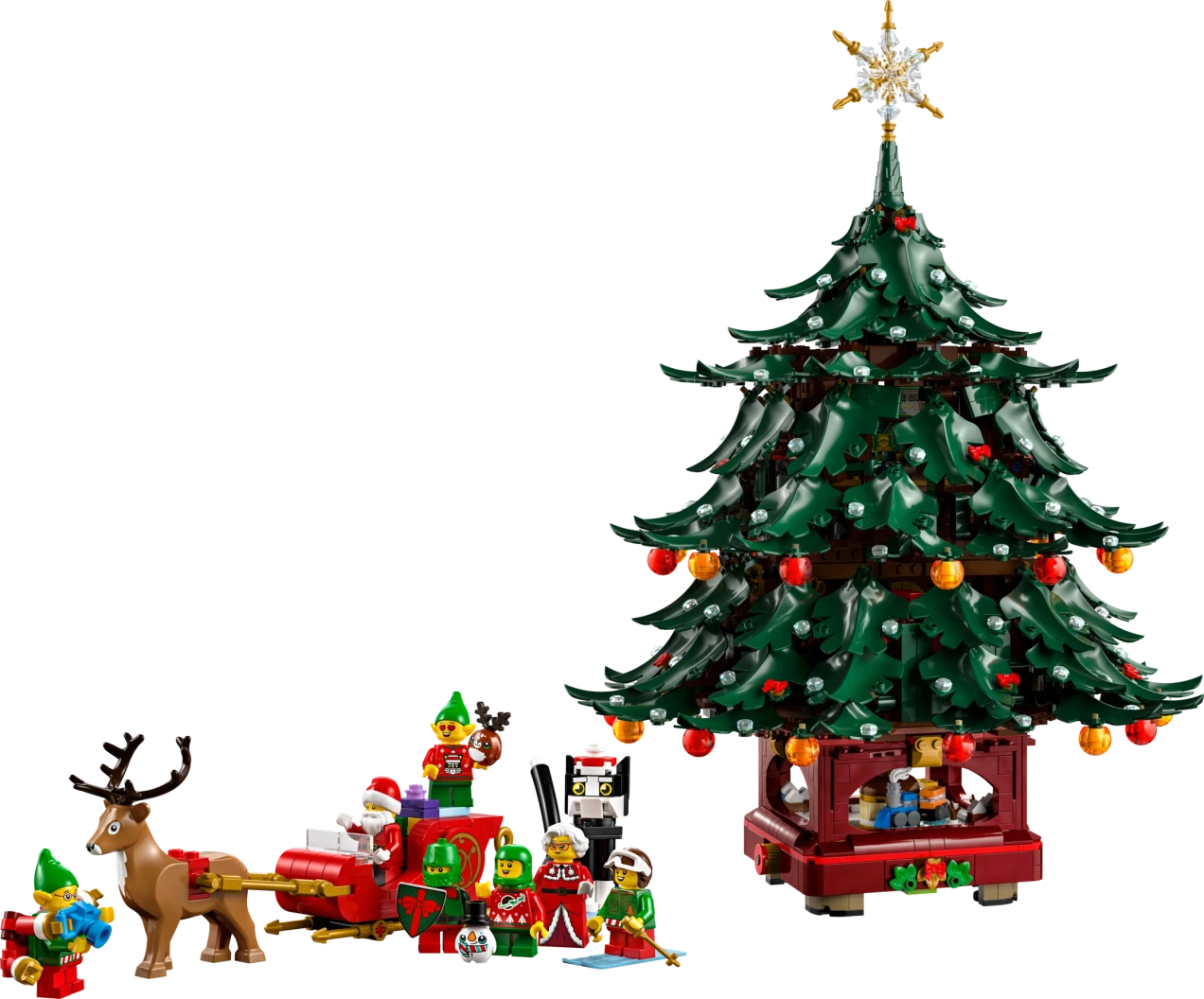 Decoratieve kerstboom voor het hele gezin