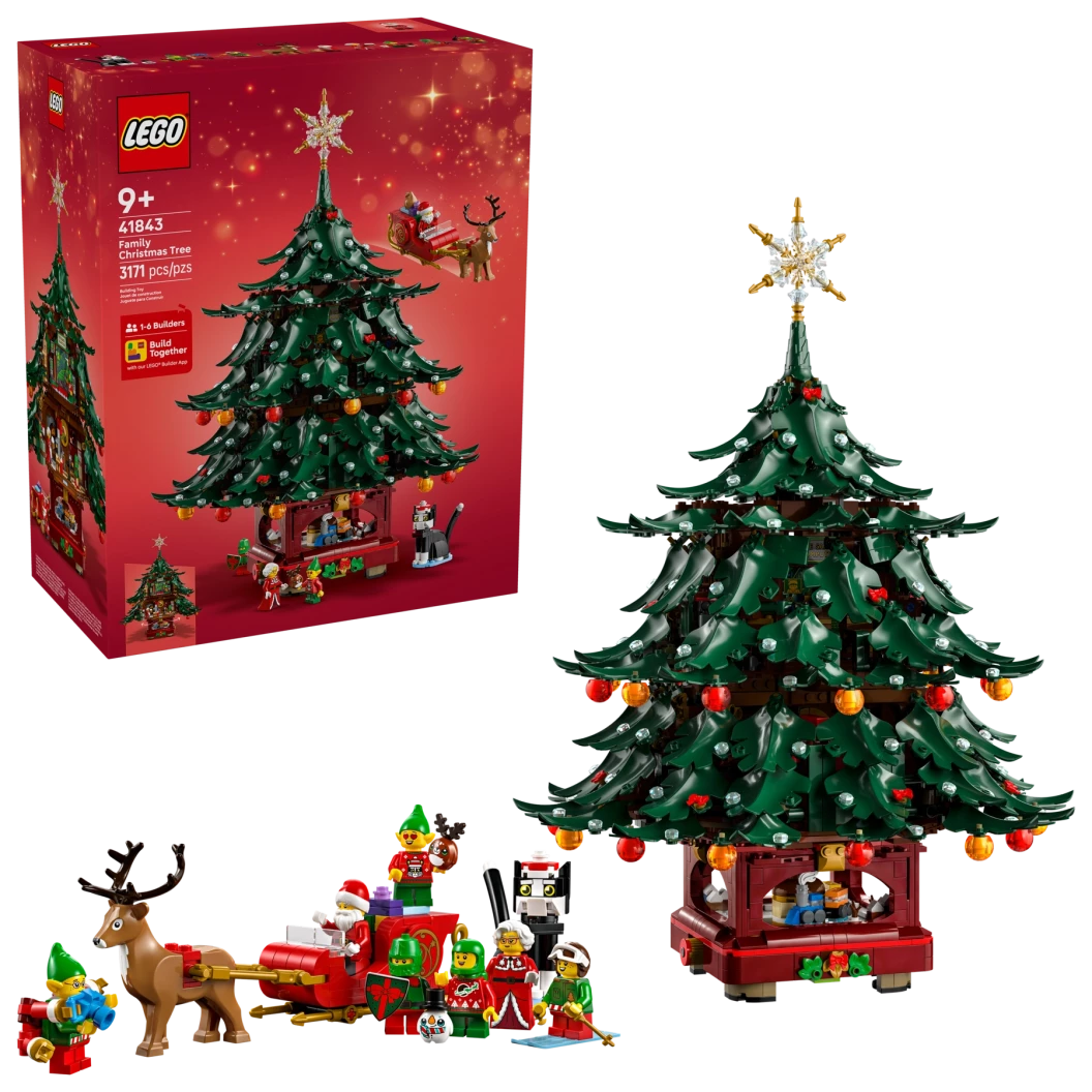 Decoratieve kerstboom voor het hele gezin