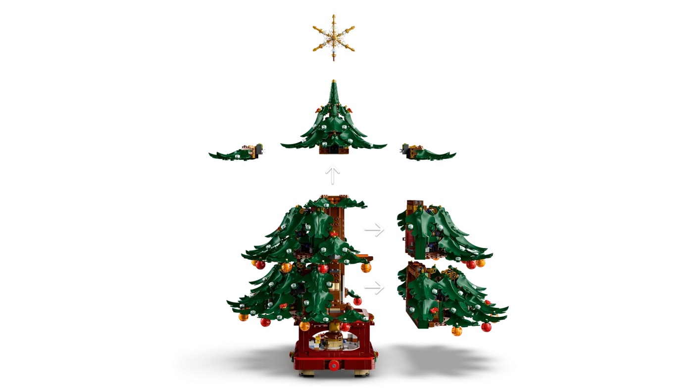 Decoratieve kerstboom voor het hele gezin