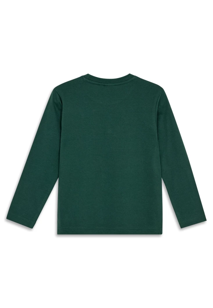 Kerstshirt met lange mouwen voor kinderen – donkergroen