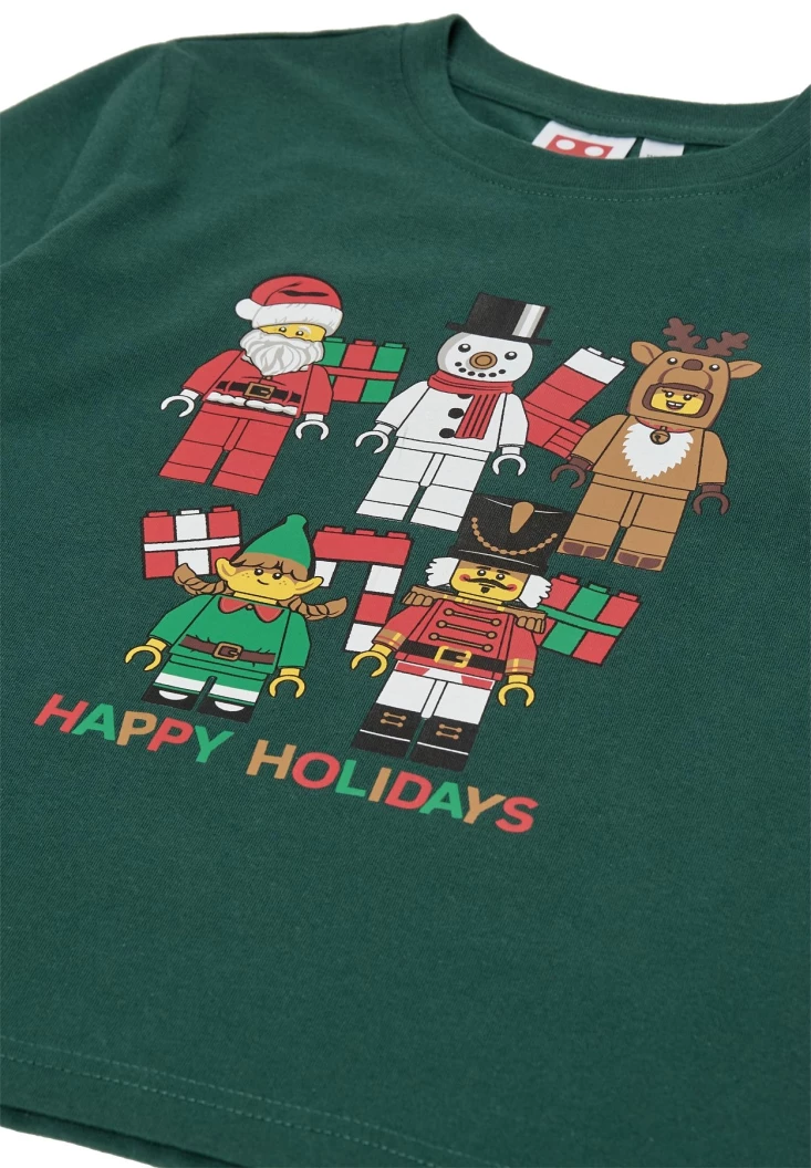 Kerstshirt met lange mouwen voor kinderen – donkergroen