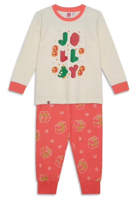 Kerstpyjama voor kinderen - gebroken wit