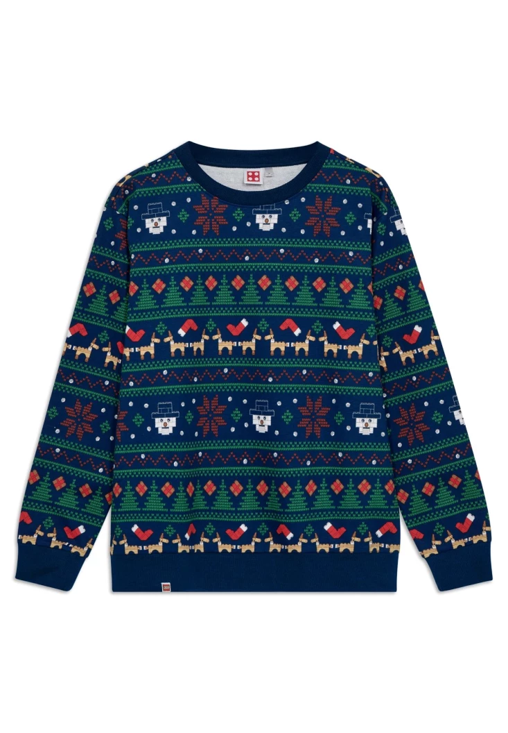 Kerstsweatshirt voor volwassenen – donkerblauw