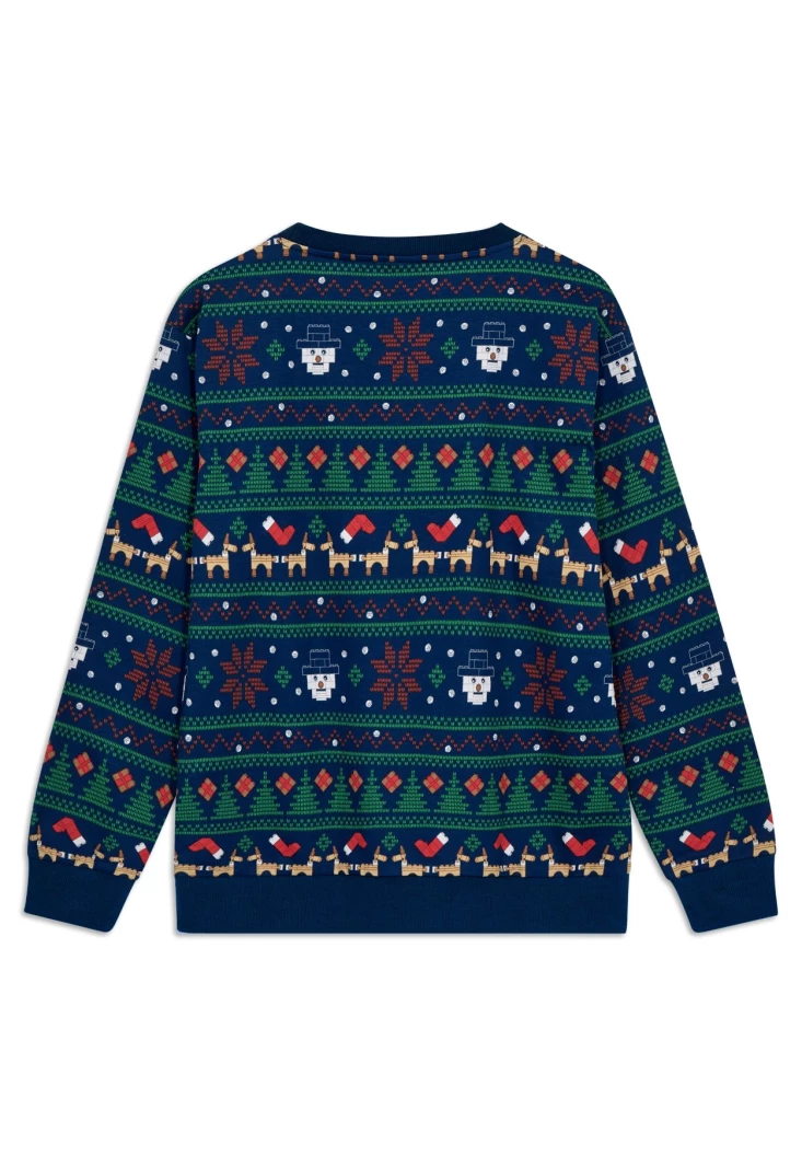 Kerstsweatshirt voor volwassenen – donkerblauw