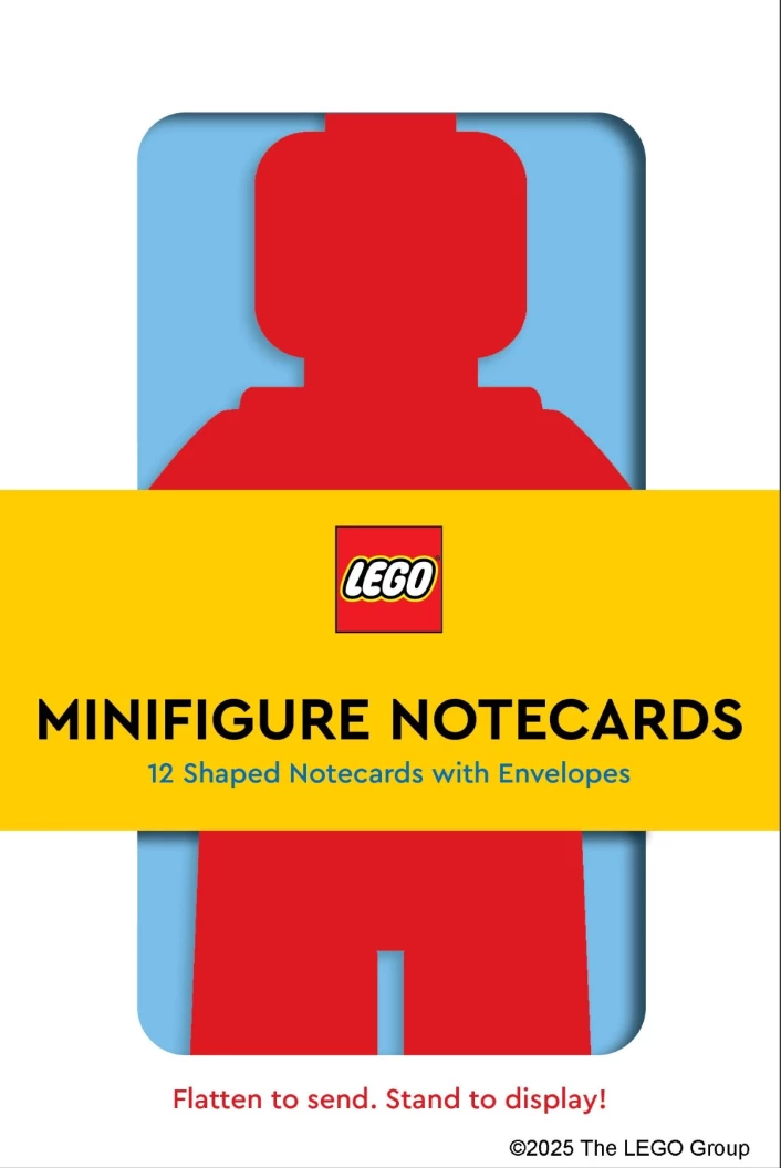 Minifiguurkaartjes: 12 voorgevormde kaarten met enveloppen