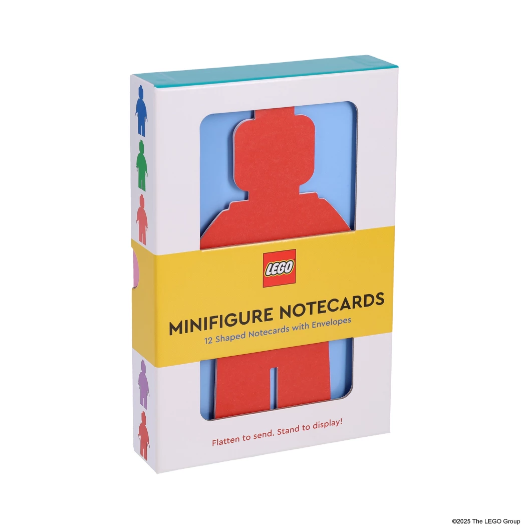 Minifiguurkaartjes: 12 voorgevormde kaarten met enveloppen