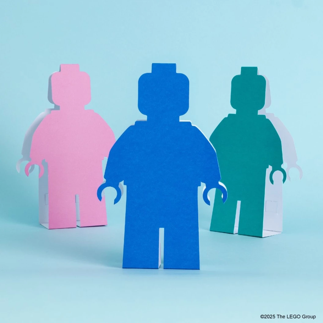 Minifiguurkaartjes: 12 voorgevormde kaarten met enveloppen