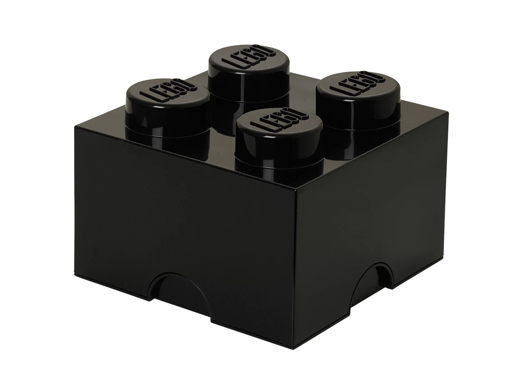 Opbergsteen met 4 noppen - zwart