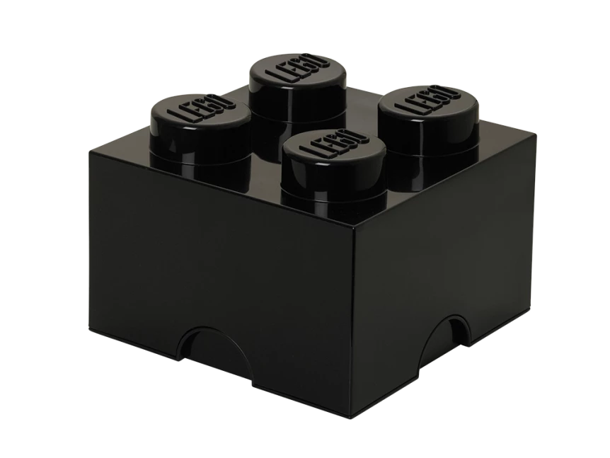 Opbergsteen met 4 noppen - zwart