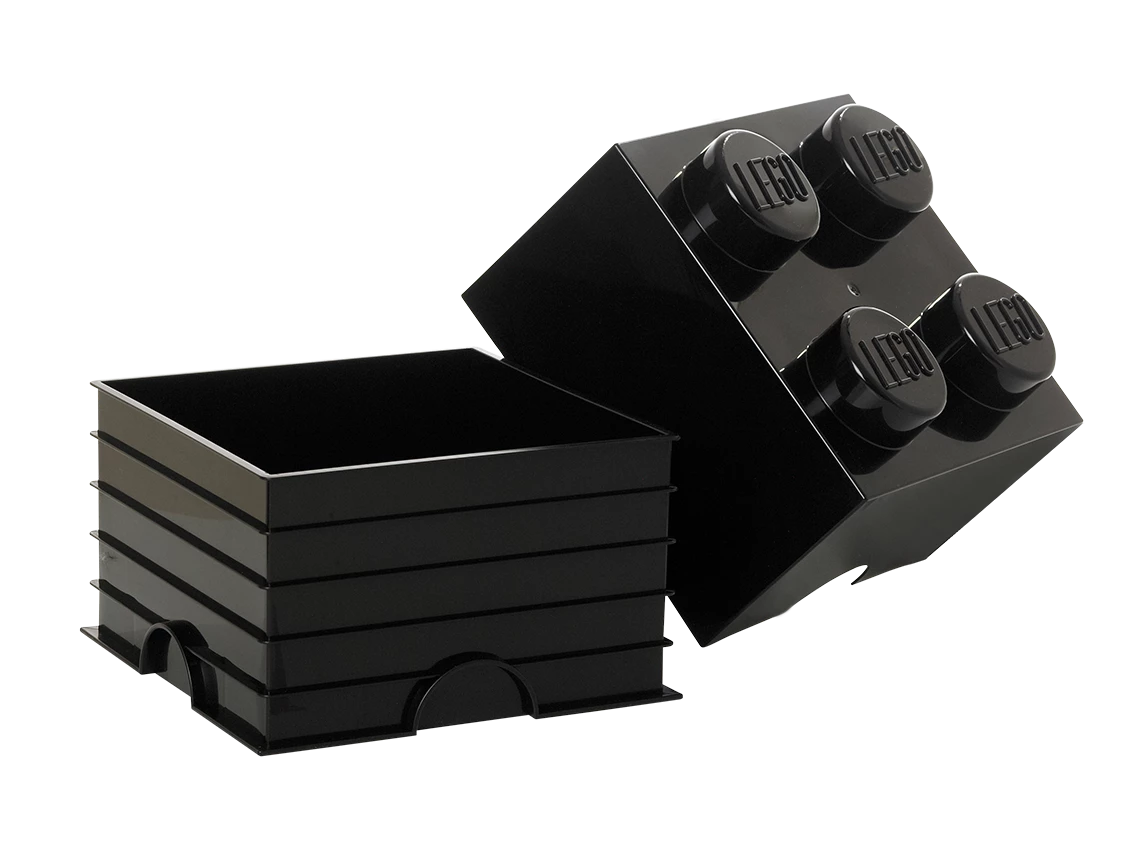 Opbergsteen met 4 noppen - zwart