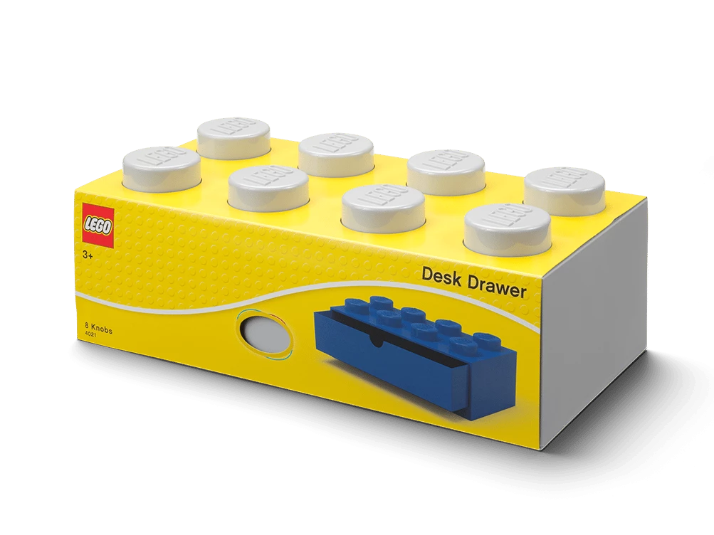 Bureaulade met 8 noppen - grijs