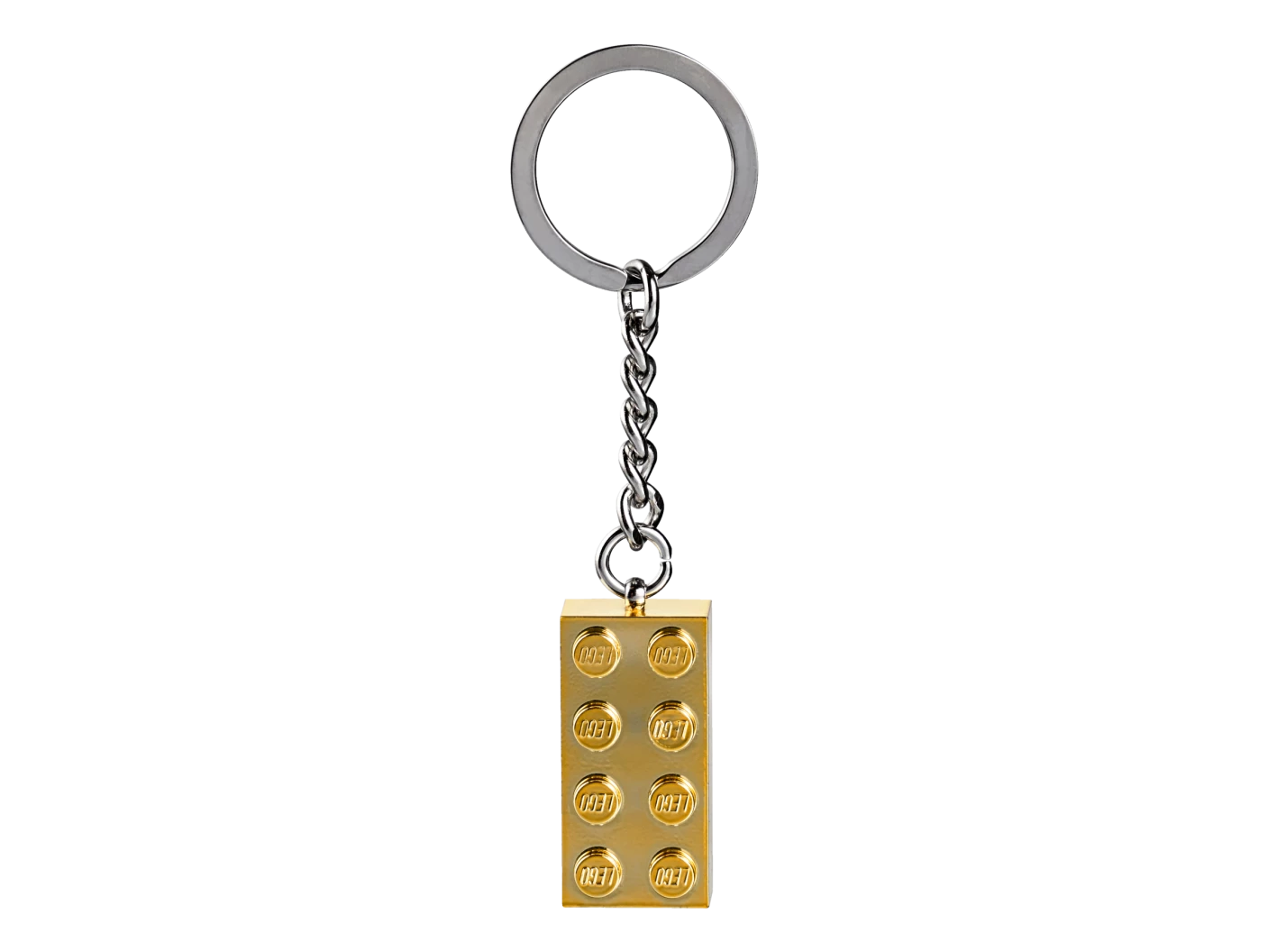 LEGO gouden sleutelhanger met 2x4 noppen