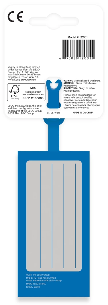 2x4 blauw bagagelabel
