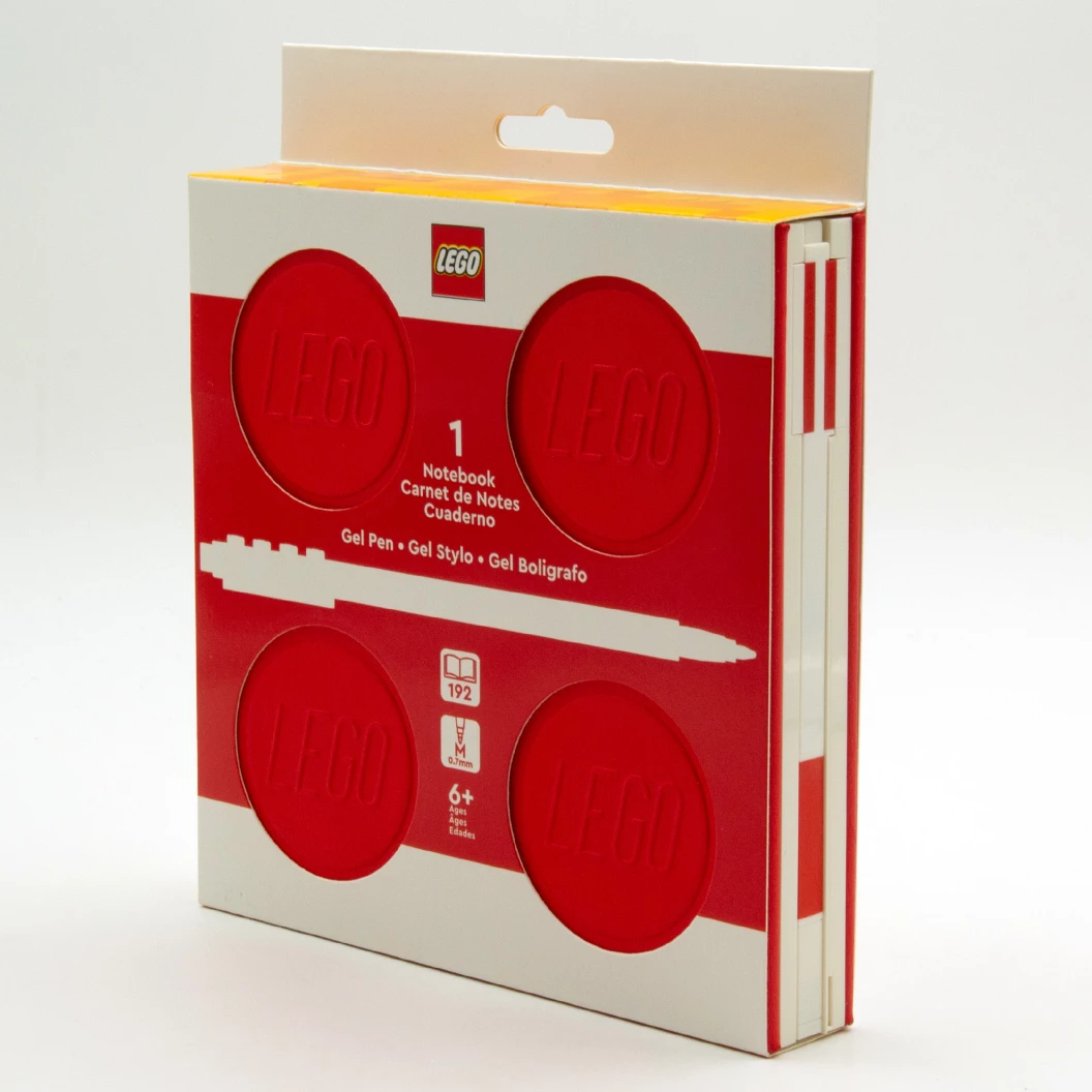 Afsluitbaar notitieboekje met gelpen - rood