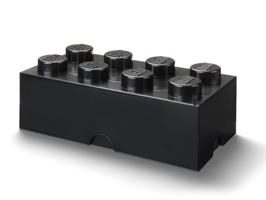 Opbergsteen met 8 noppen - zwart