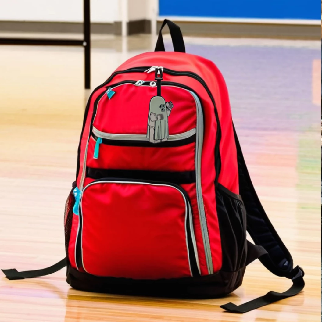 Glow-in-the-dark spook bagagelabel