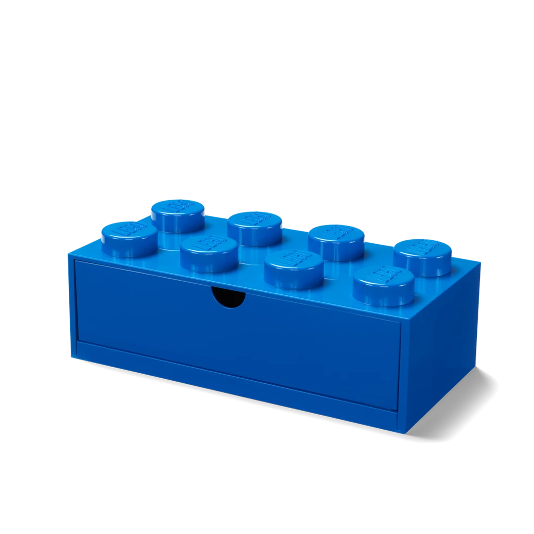 Bureaulade met 8 noppen - blauw