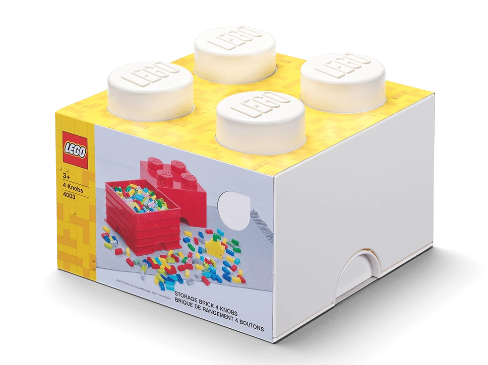 Opbergsteen met 4 noppen - wit