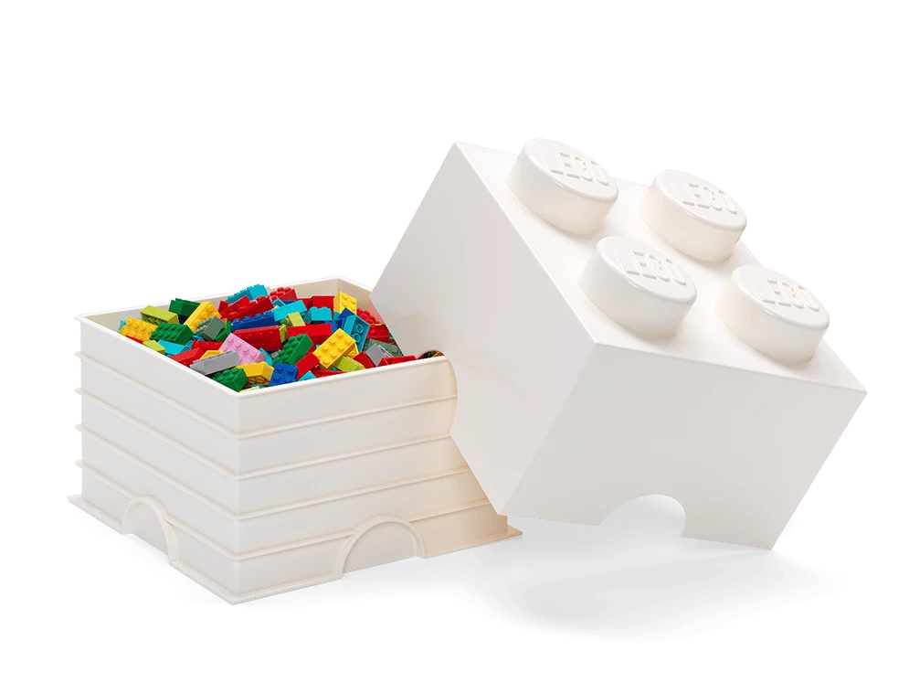 Opbergsteen met 4 noppen - wit