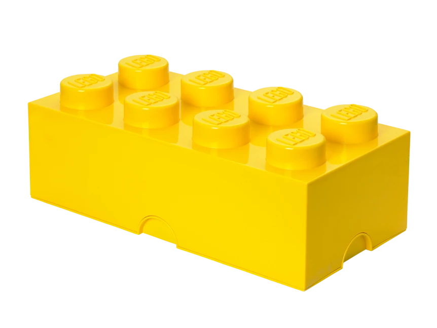 Opbergsteen met 8 noppen - geel