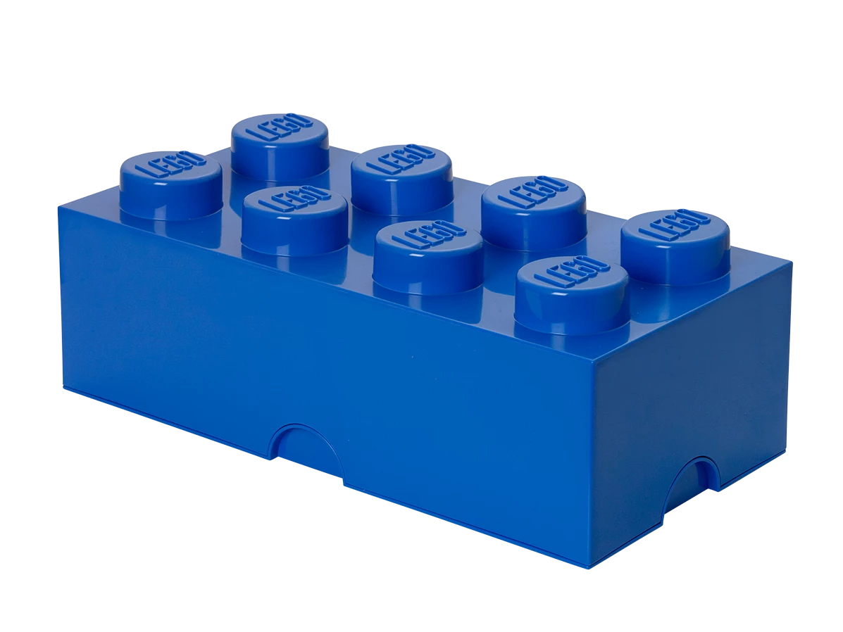 Opbergsteen met 8 noppen - blauw