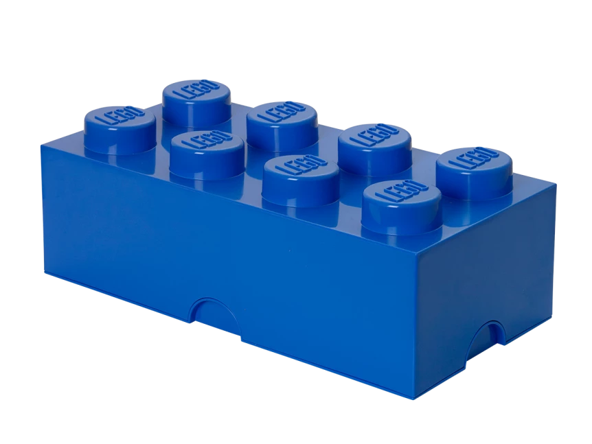 Opbergsteen met 8 noppen - blauw