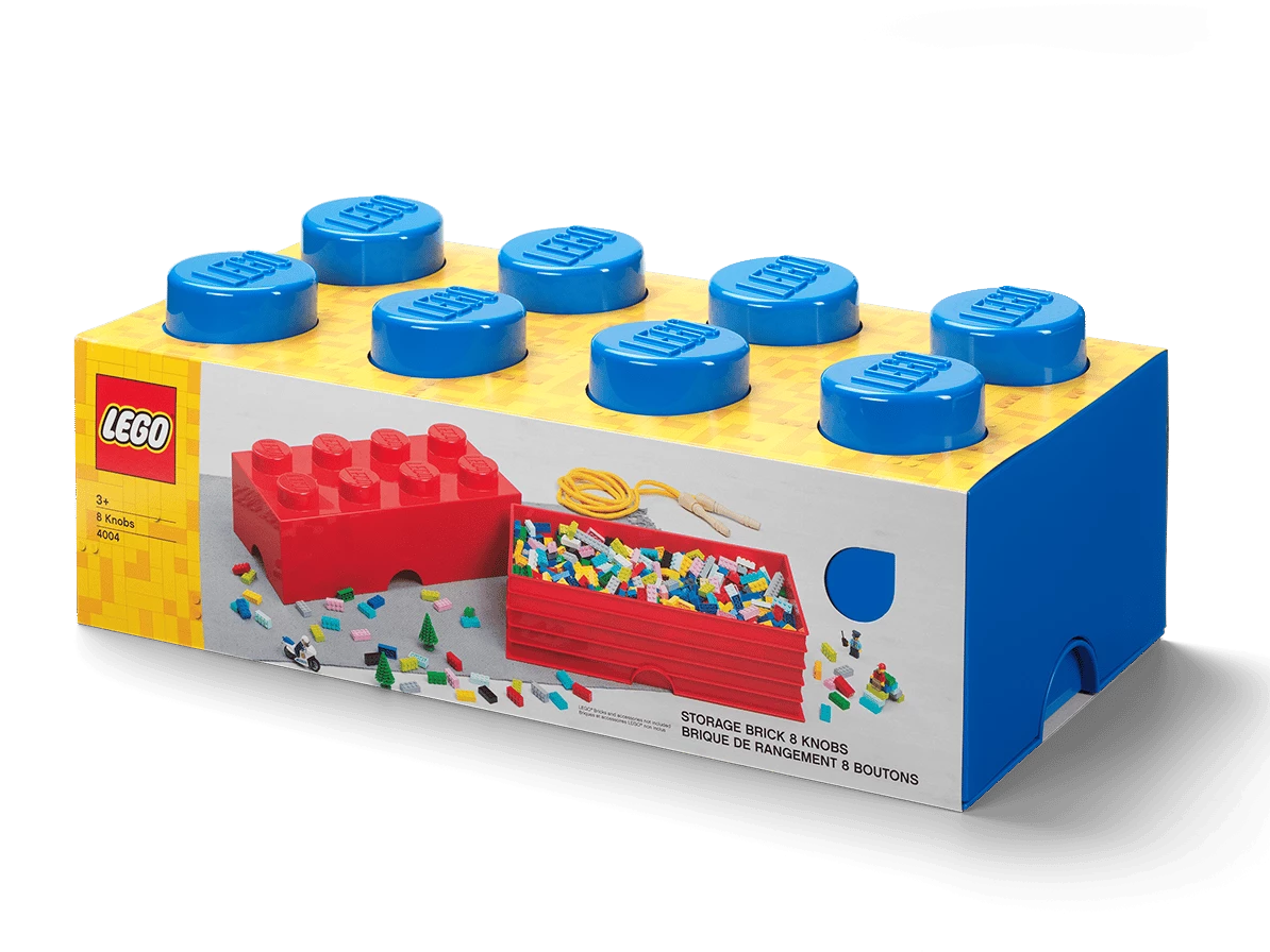 Opbergsteen met 8 noppen - blauw