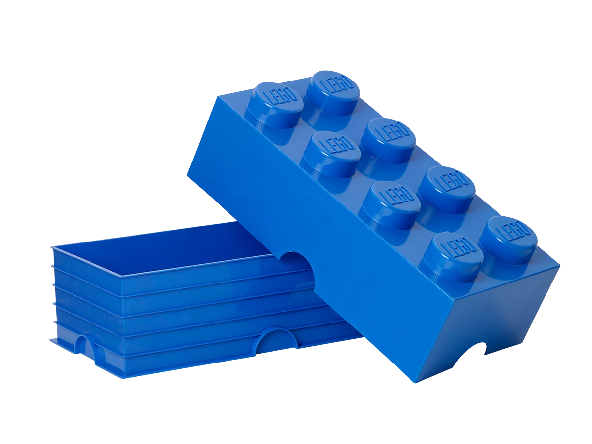 Opbergsteen met 8 noppen - blauw