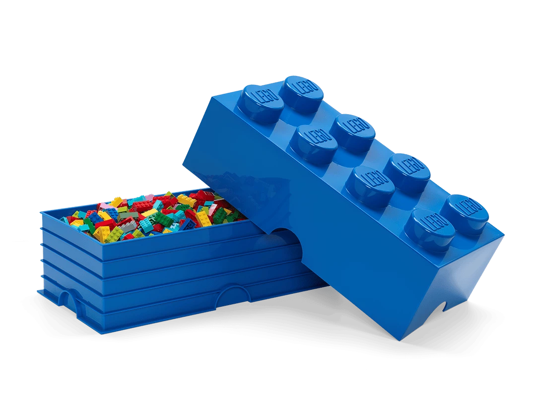 Opbergsteen met 8 noppen - blauw