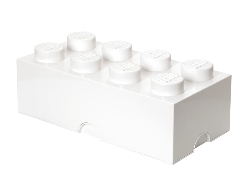 Opbergsteen met 8 noppen - wit