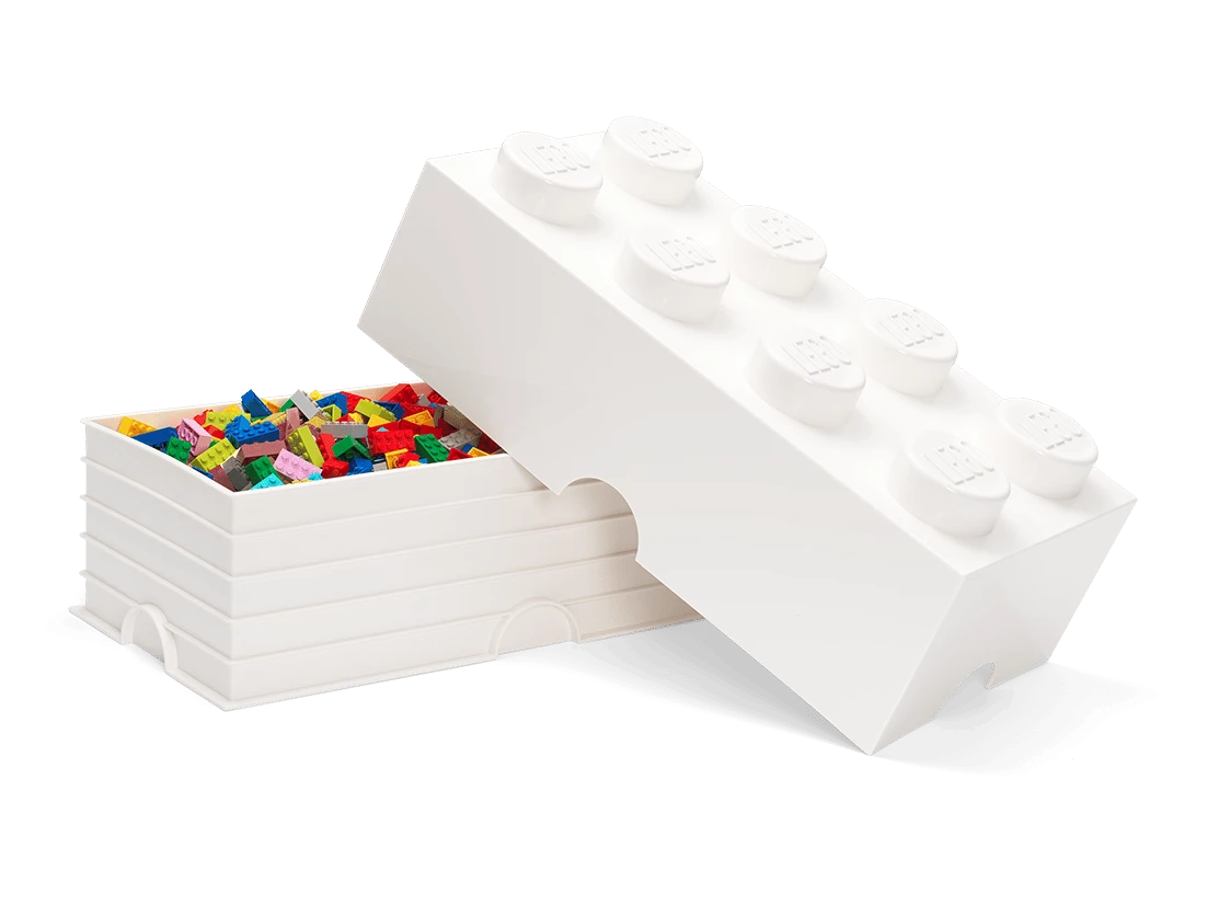 Opbergsteen met 8 noppen - wit