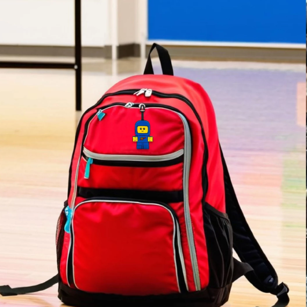 Ruimtebaby bagagelabel - blauw