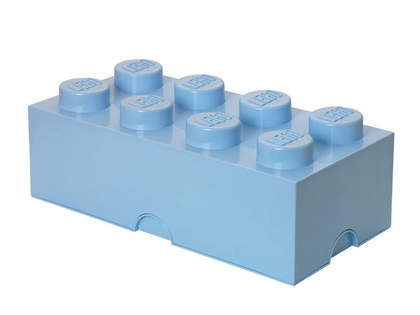 Opbergsteen met 8 noppen - lichtblauw