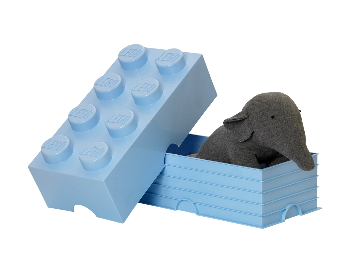 Opbergsteen met 8 noppen - lichtblauw