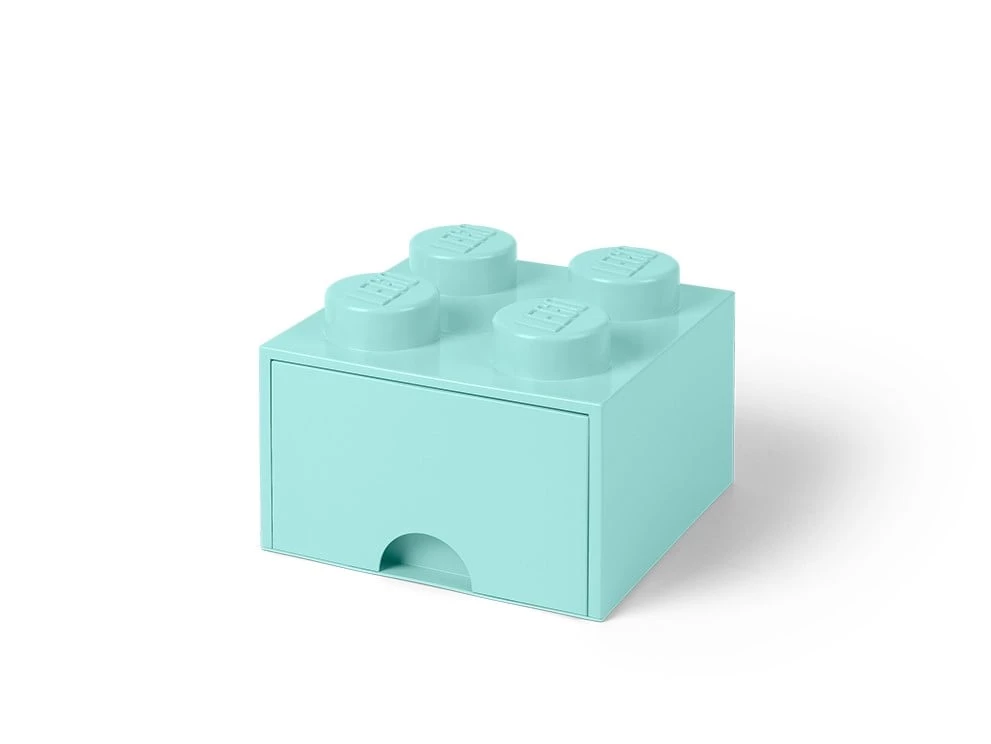 LEGO Felazuurblauwe opslagsteen met 4 noppen en een lade