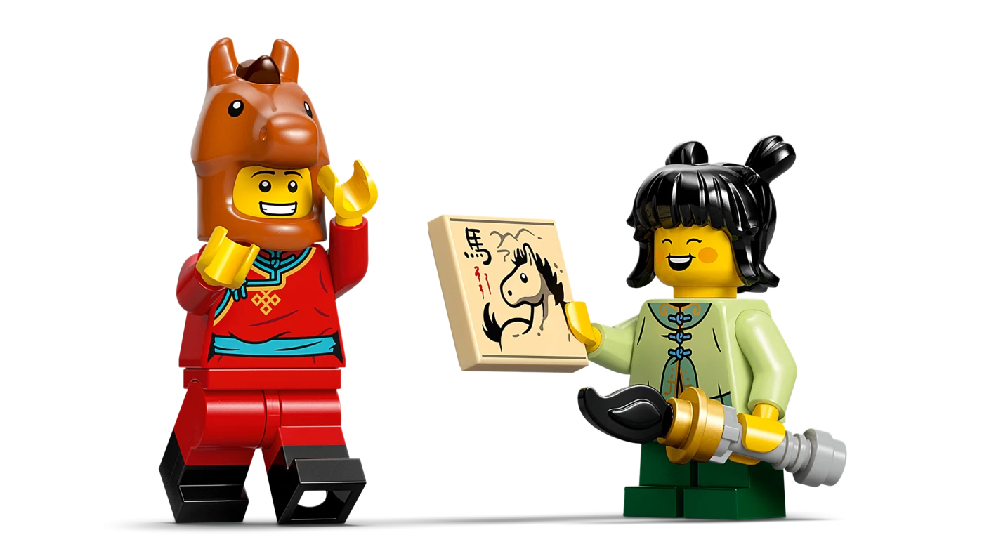 Display met galopperende paarden