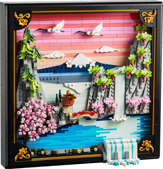 Landschap met Japanse kersenbloesems